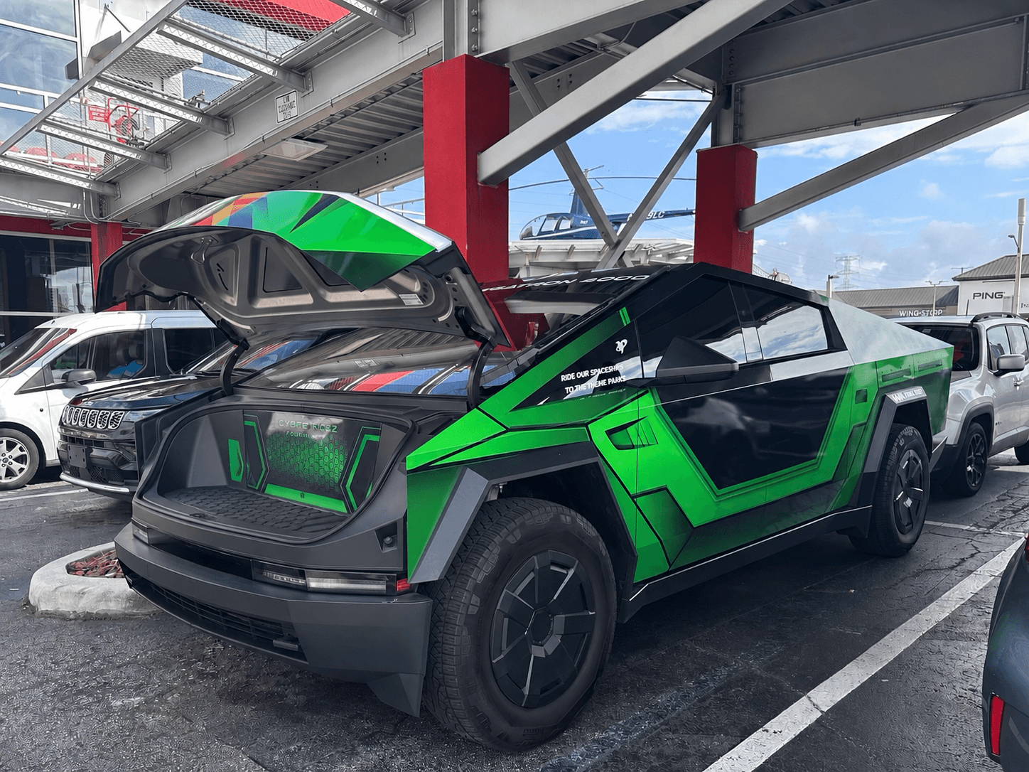 G-Force Ridez Megatron 4000 wrapped Cybertruck