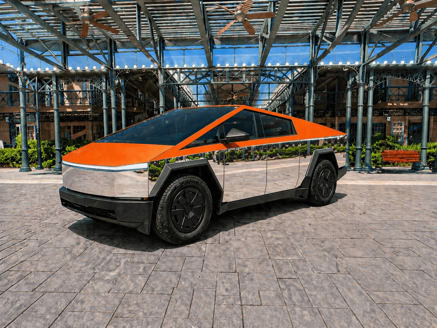 G-Force Ridez Sky Blade 9000 — orange and chrome Cybertruck